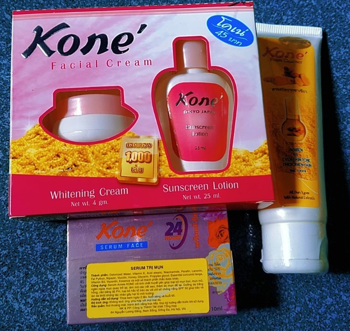 combo 3 món kone thái lan dành cho da  nám, tàn nhang