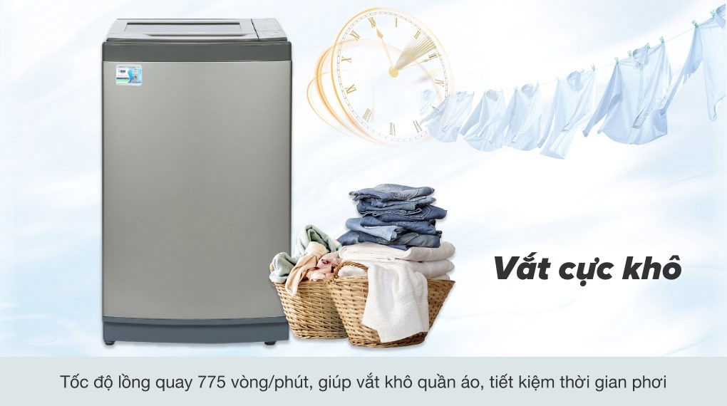 [TRẢ GÓP 0%] Máy Giặt Aqua 8 Kg AQW-KS80GT.S (Giá áp dụng giao tại HN, HCM& các tỉnh liên hệ shop)