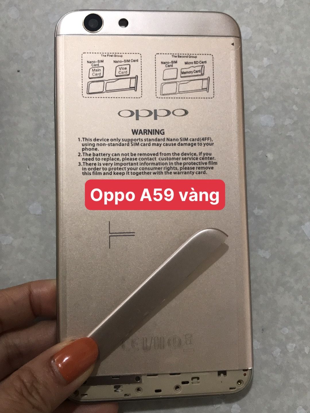 Bộ vỏ sườn oppo a59 / f1s