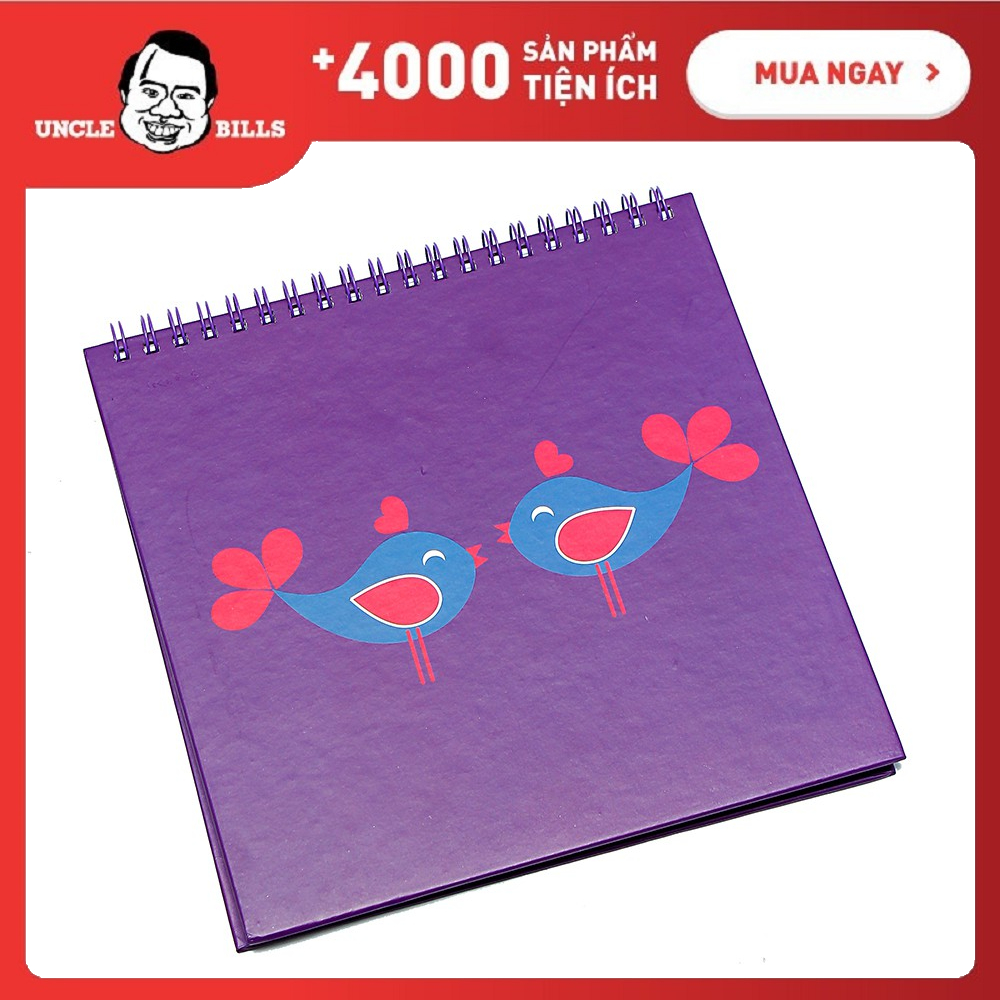Sổ vẽ 18x18cm 25 tờ Uncle Bills SP0297 (Hồng)