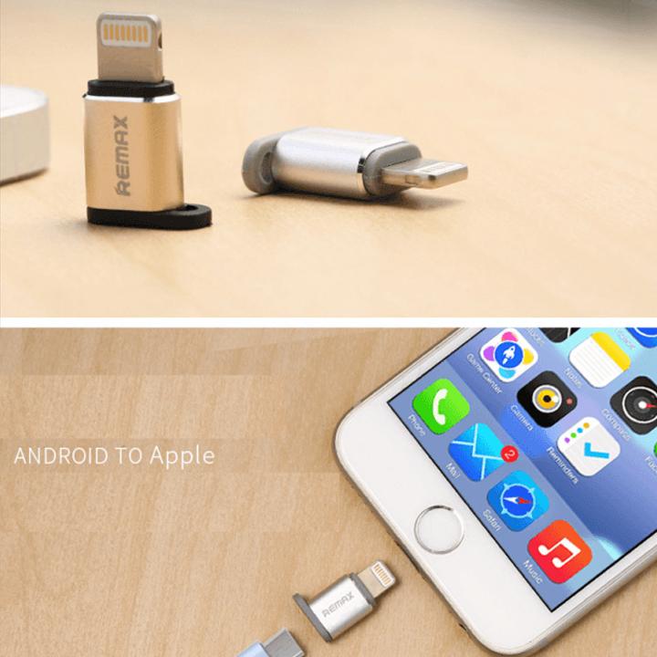 Đầu chuyển từ MicroUsb sang Lighning Remax RA-USB2