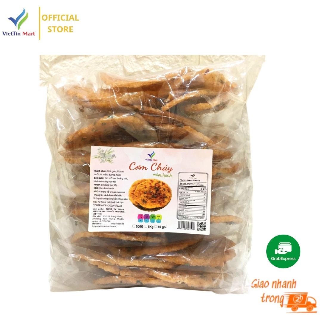 Combo 10 bịch cơm cháy chiên mắm hành - viettin Mart