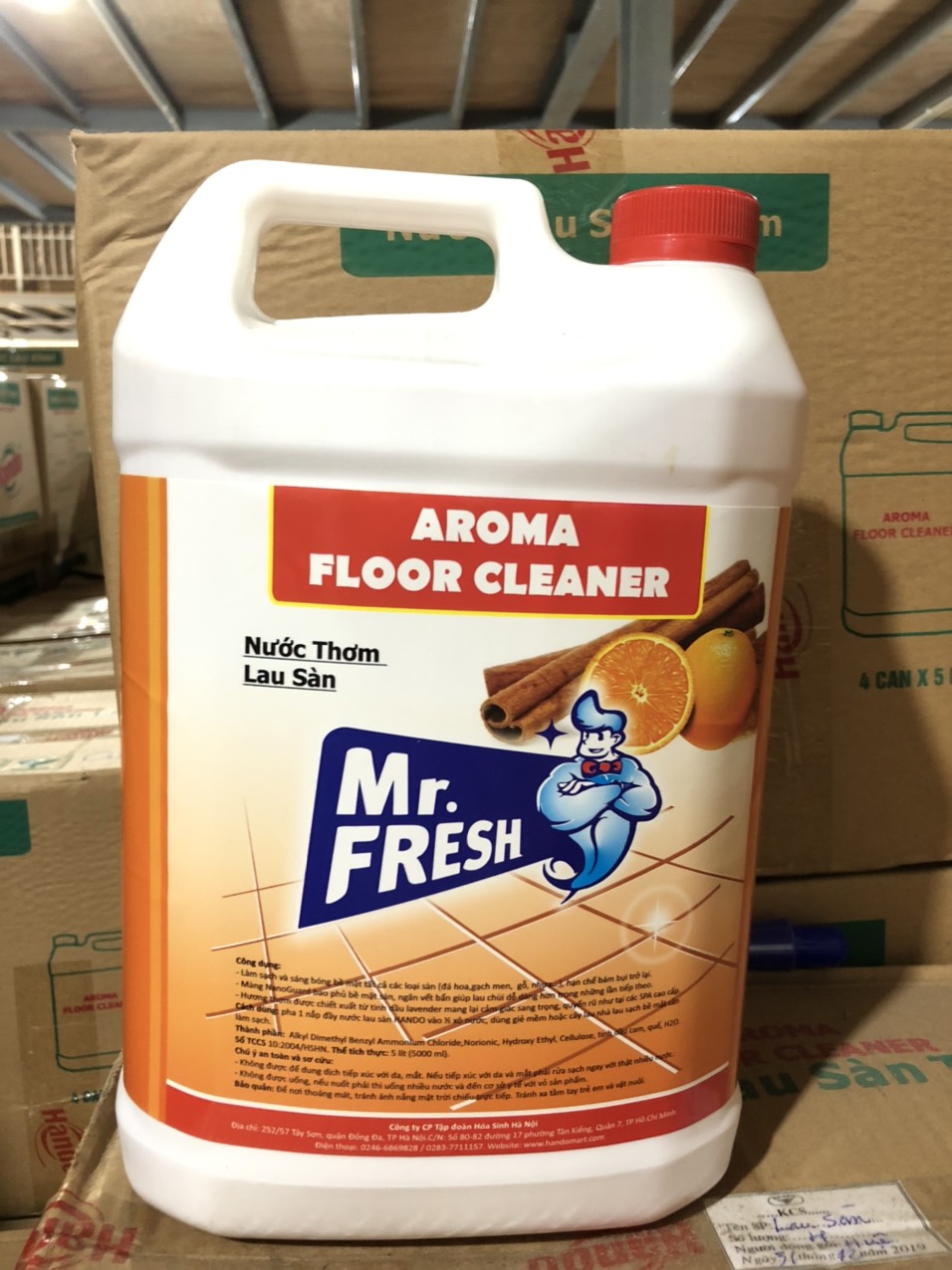Nước lau sàn Mr.Fresh 5L hương cam quế cực sạch & thơm