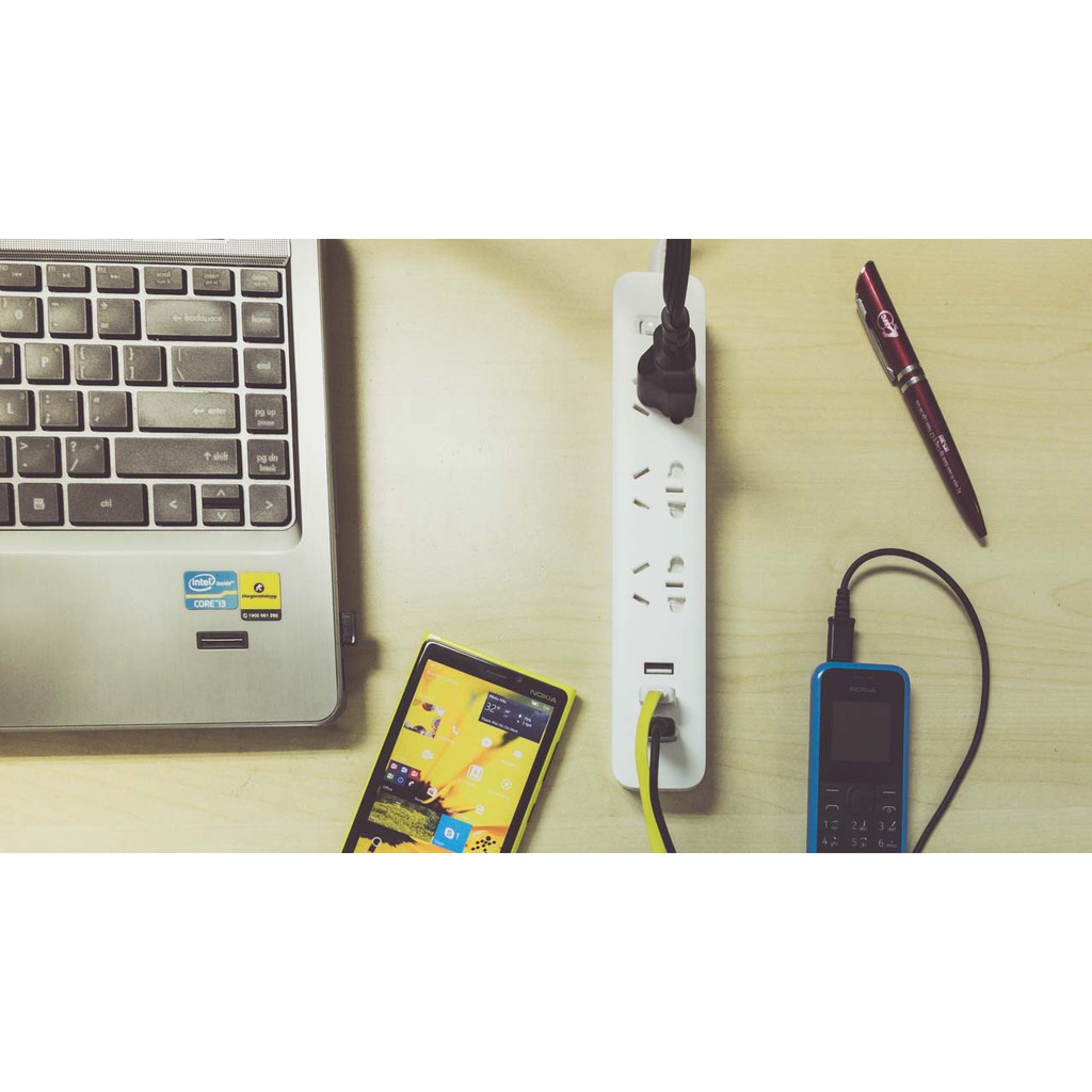 Ổ Cắm Thông Minh XIAOMI Power Strip 3 Cổng USB