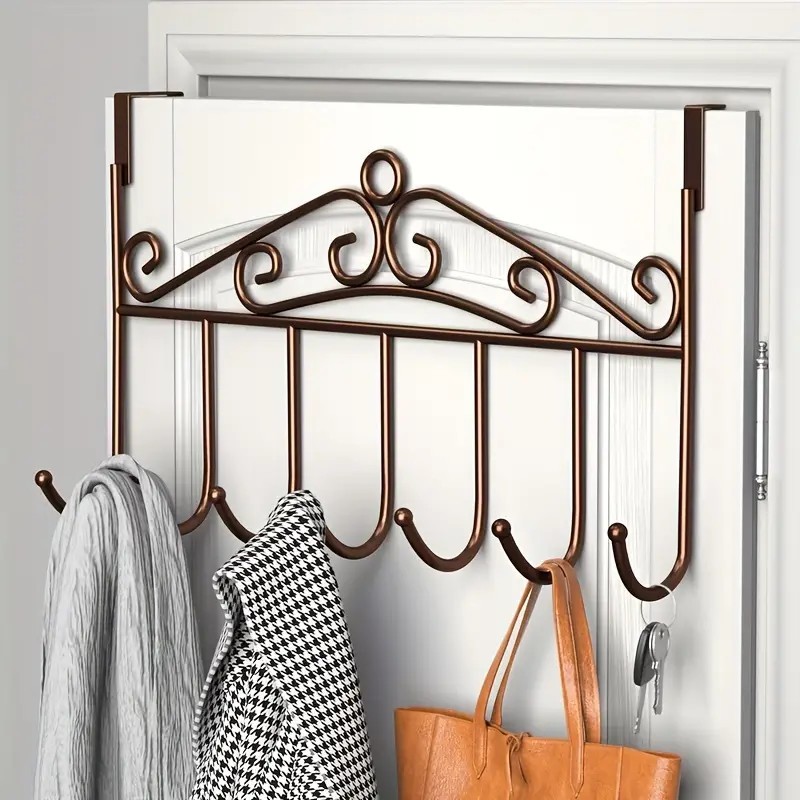 Móc Treo Quần Áo Sau Cửa 7 Chấu Bằng Thép Sơn Tĩnh Điện Gọn Gàng Tiện Dụng