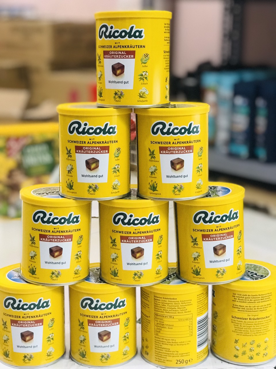 Kẹo RICOLA Đức 250g - DATE 2026