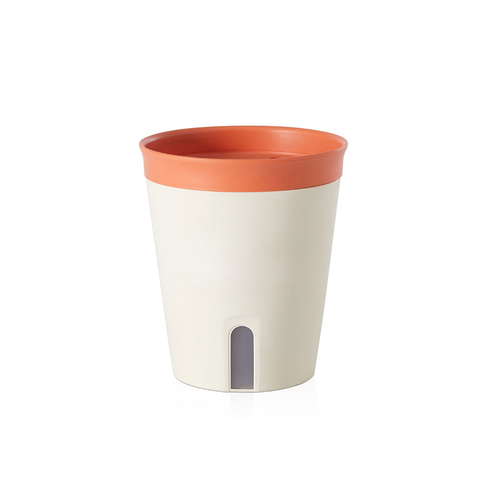 Pot self-watering plant growing