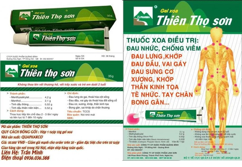 Gel xoa bop Thiên Thọ Sơn