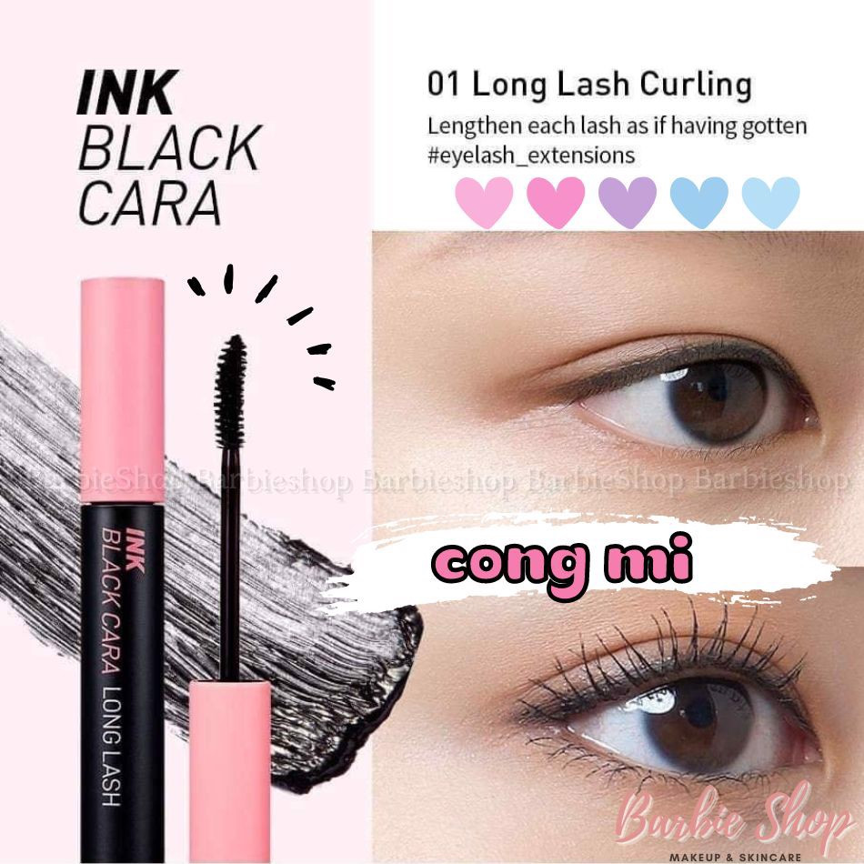 [Chuốt Mi] Mascara Peripera Ink Black Cara 8g Đủ Màu [01 - 02 - 03 - 04]