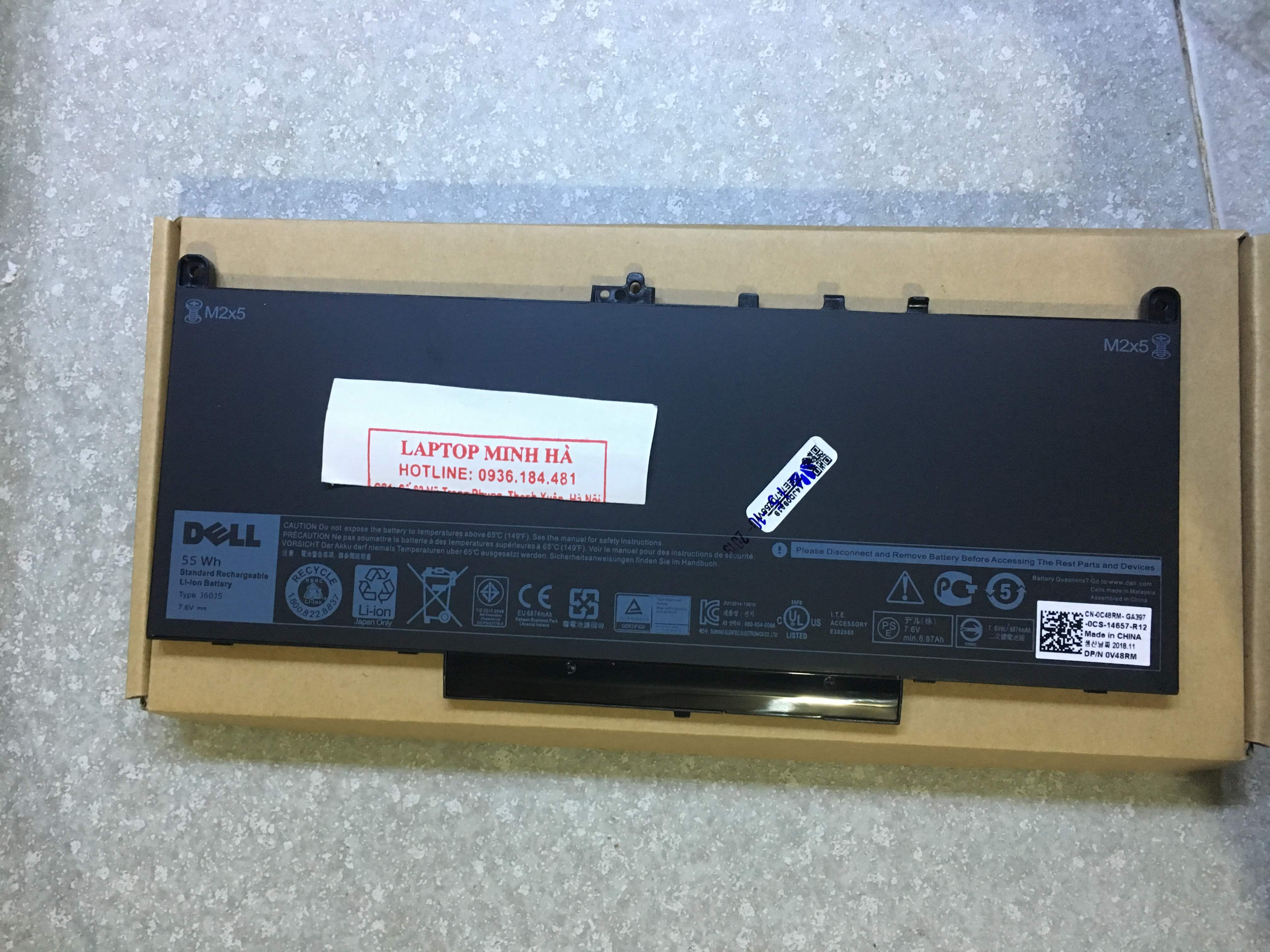 Pin laptop dell latitude e7270 e7470 j60j5