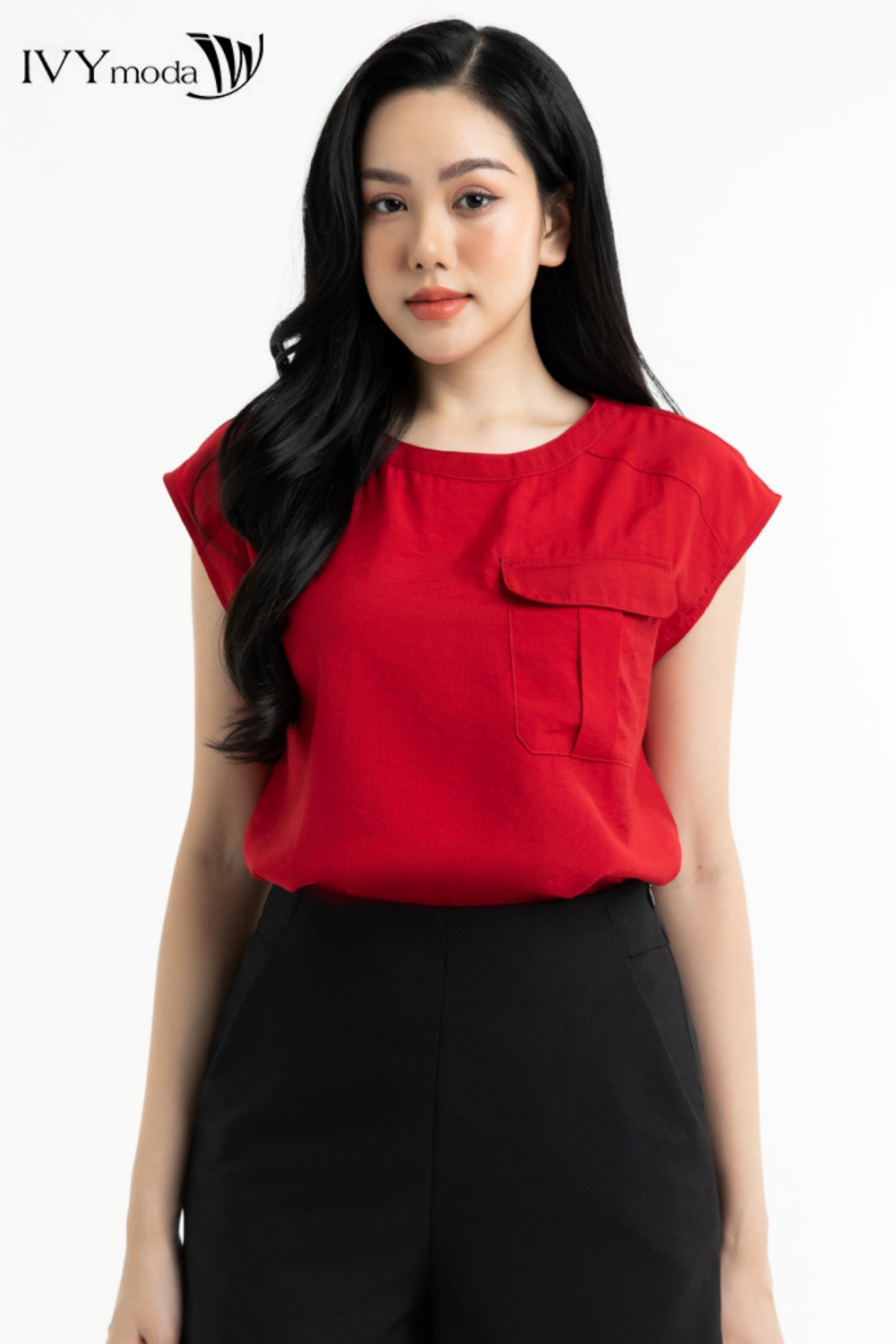 [TỪ 3-5.3 | VOUCHER 12% ĐƠN TỪ 500K] Áo lụa tay hến IVY moda MS 16M7607