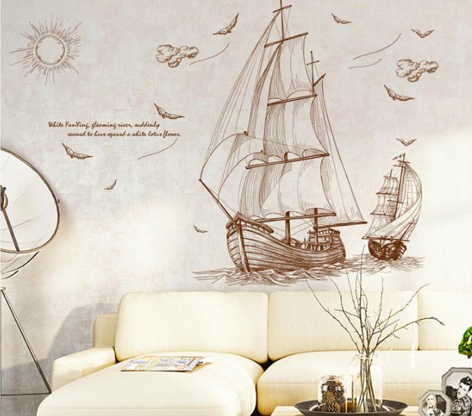[HCM]Decal trang trí Thuyền Tranh lớn nhỏ.