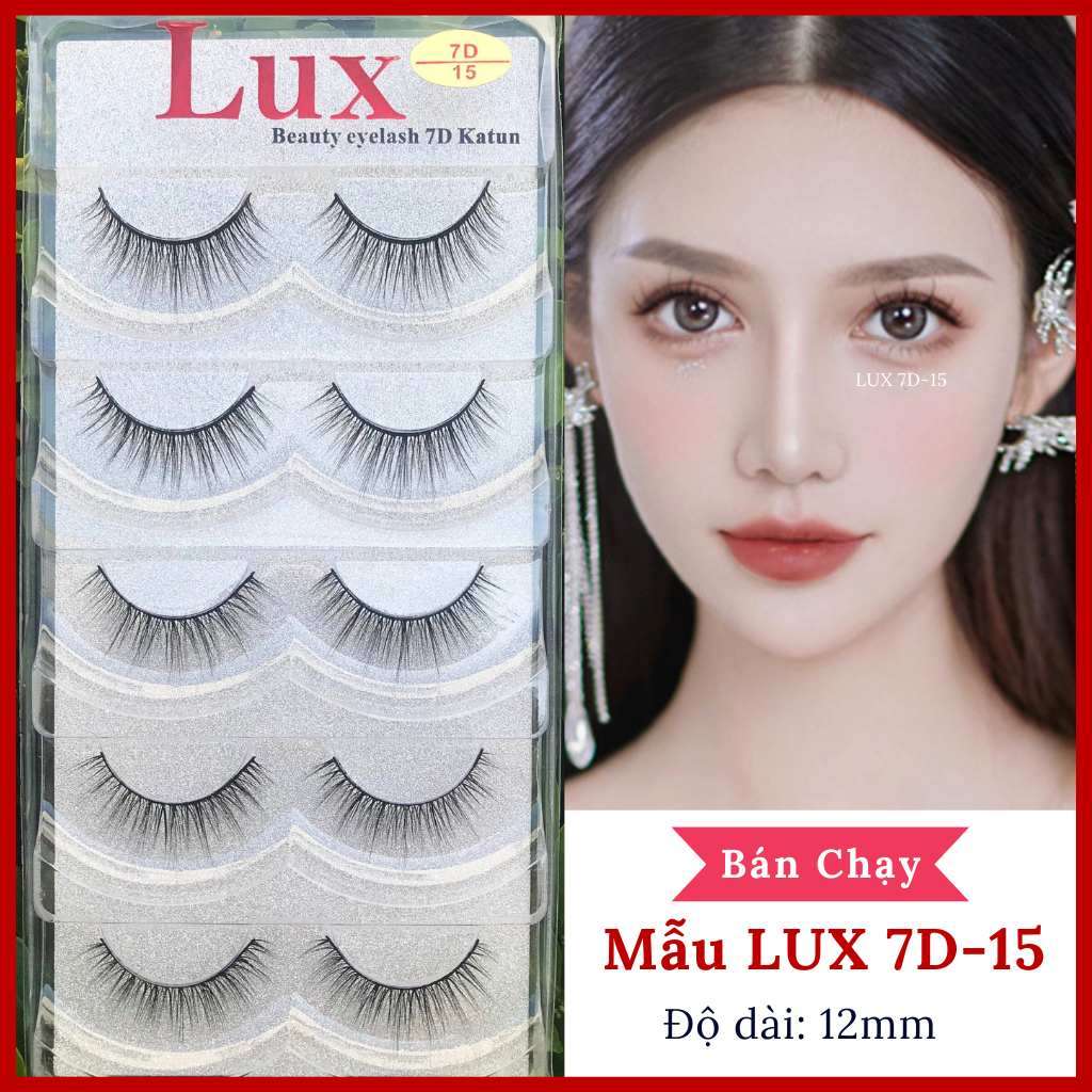 Mi giả LUX 7D Katun Cao Cấp [5 CẶP/HỘP]
