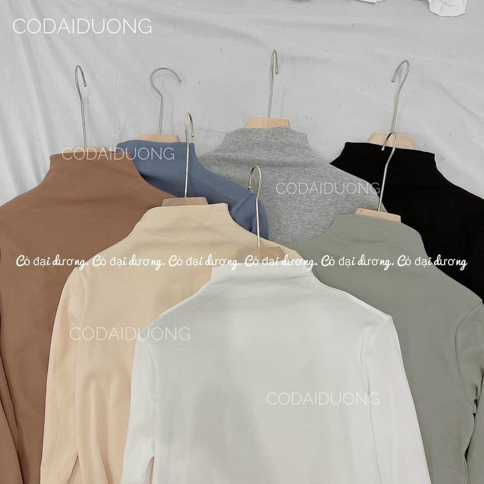 Áo giữ nhiệt nữ cổ 3 phân trơn màu hàng đẹp