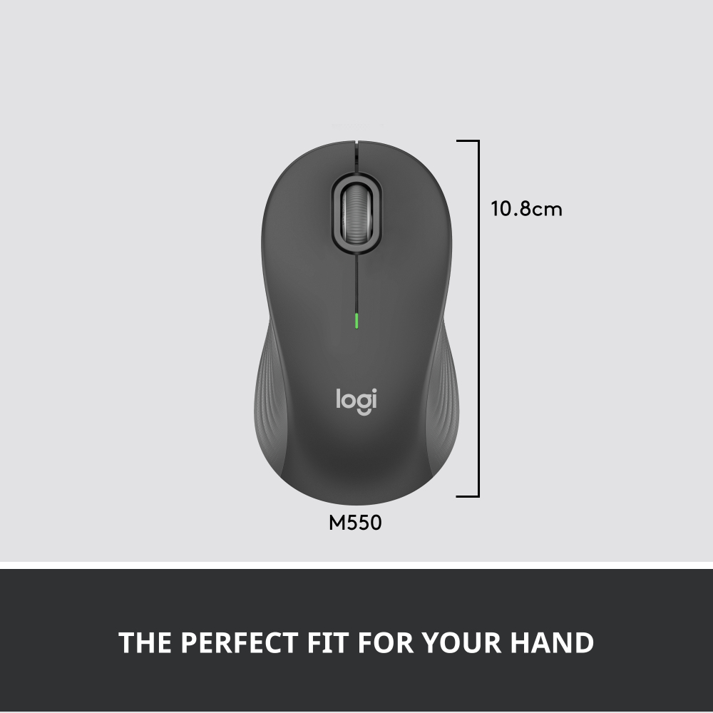 Chuột không dây bluetooth logitech m650 signature - smartwheel, giảm ồn, 400-4000dpi, tùy chỉnh các nút, pin 24 tháng, đa thiết bị