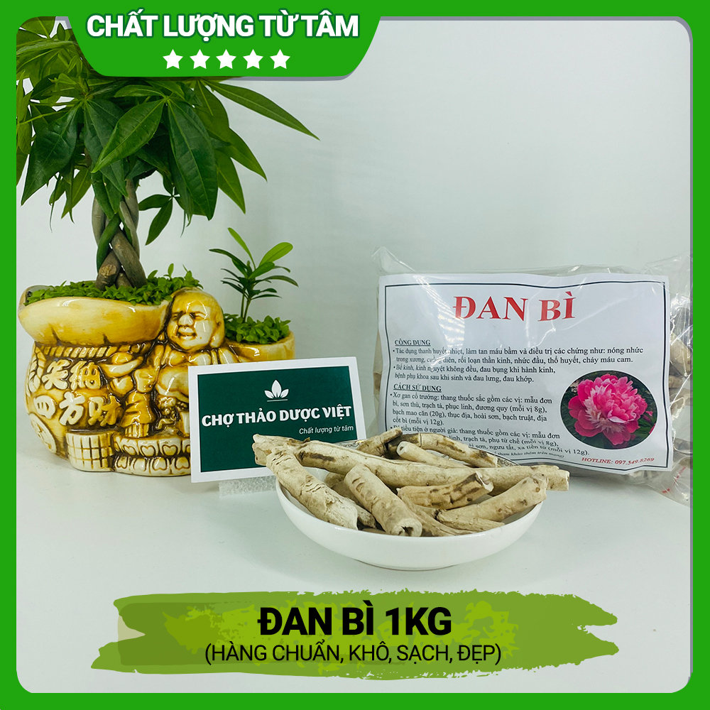 Đan bì khô 1kg, mẫu đơn bì, đã rút lõi, hỗ trợ giảm đau xương khớp, điều hòa kinh nguyệt