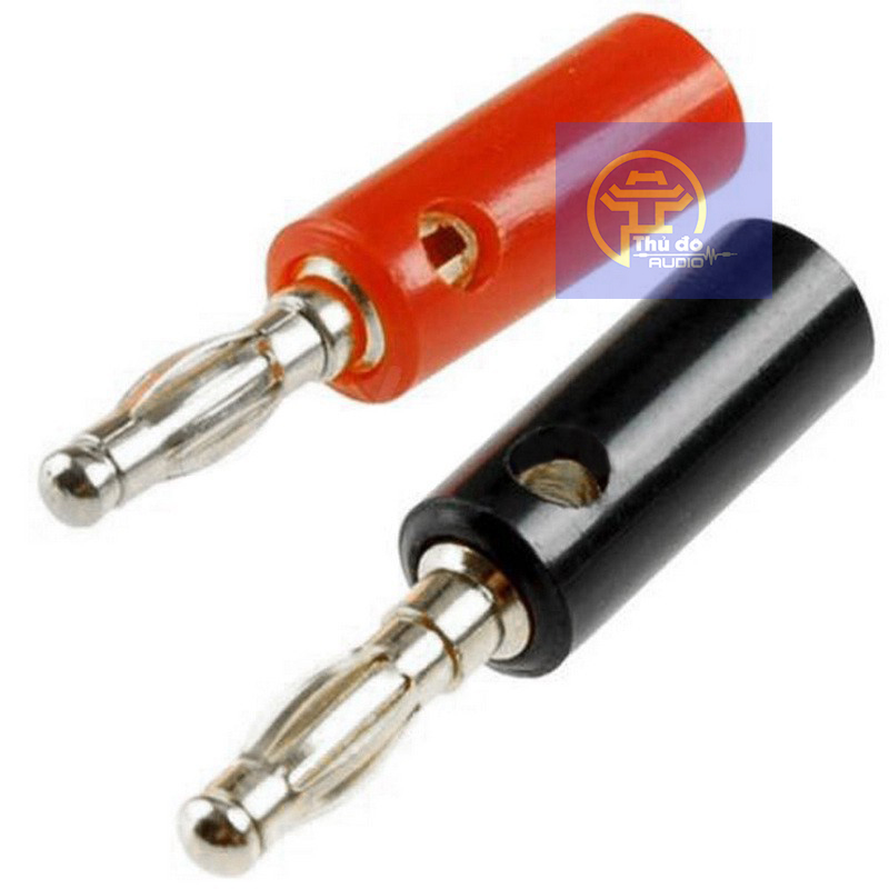 10 Đầu Jack Bắp Chuối 910MR 4mm Đực (5 Đen, 5 Đỏ )