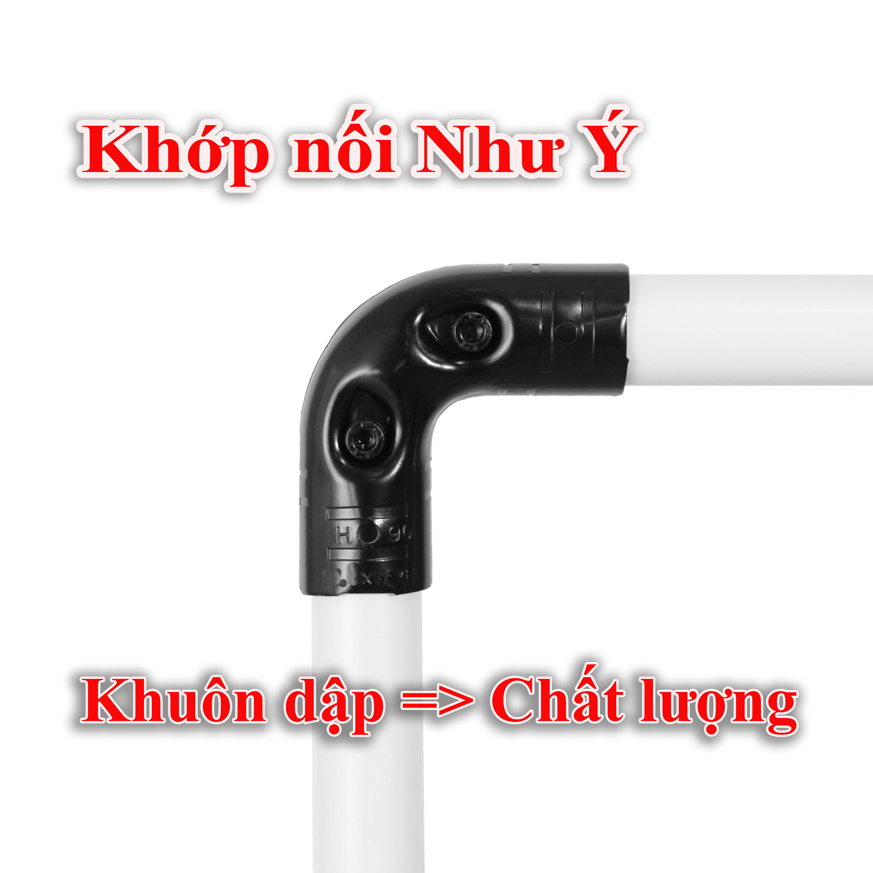 [HCM]Khớp nối kim loại HJ-13 DIY(đen) cho ống phi 27.28/Metal Joints