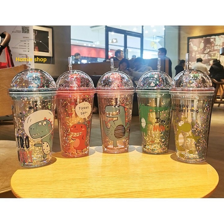 [LD] BÌNH ĐỰNG NƯỚC KHỦNG LONG 3D CUTE 500ML