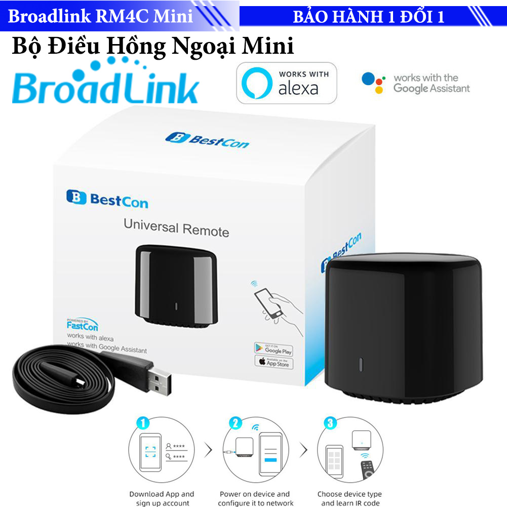Bộ điều khiển hồng ngoại Mini Broadlink Bestcon RM 4C Mini 2019