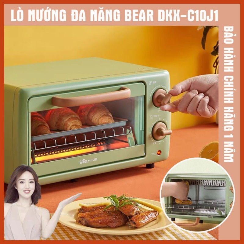 Lò nướng bánh Bear DKX-C10J1 Đa Năng 10,5L , Công Suất 700W - BẢO HÀNH CHÍNH HÃNG 1 NĂM
