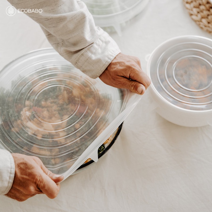 Bộ nắp bọc thực phẩm bảo quản thức ăn silicone
