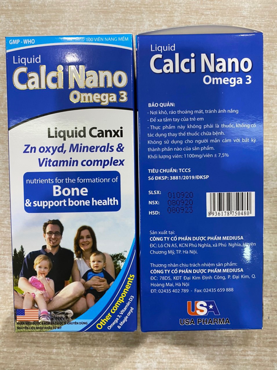 Hộp 100 viên] Viên uống Liquid Calcium Nano OMEGA3  Giúp bổ sung Canxi, Magie oxit , D3 và khoáng chất cần thiết cho cơ thể hỗ trợ phát triển chiều cao ở trẻ, ngừa loãng xương ở người già