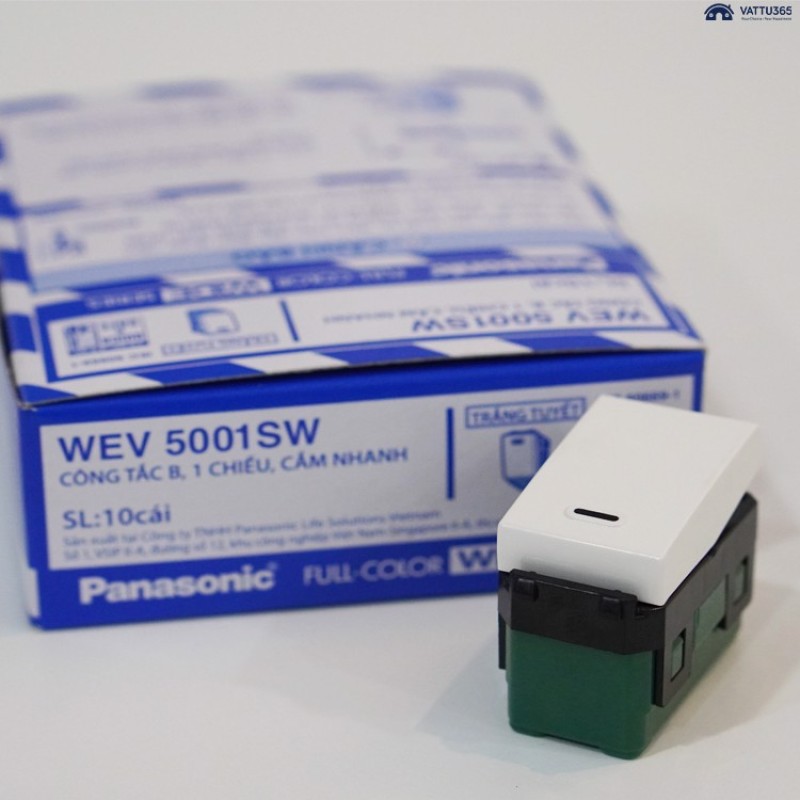 CÔNG TẮC ĐƠN, 1 CHIỀU PANASONIC WIDE - WEV5001SW ( 10 cái hộp/hạt lớn )