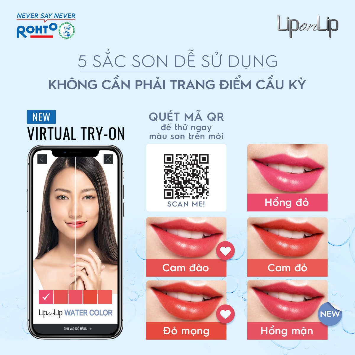 Son trang điểm dưỡng tối ưu Lip On Lip Water Color 2,2g