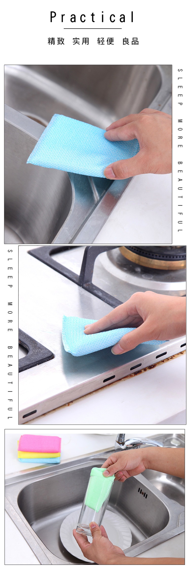[HÀNG CÓ SẴN] Bộ 4 Miếng Cọ Rửa Chén Bát, Cọ Xoong Nồi