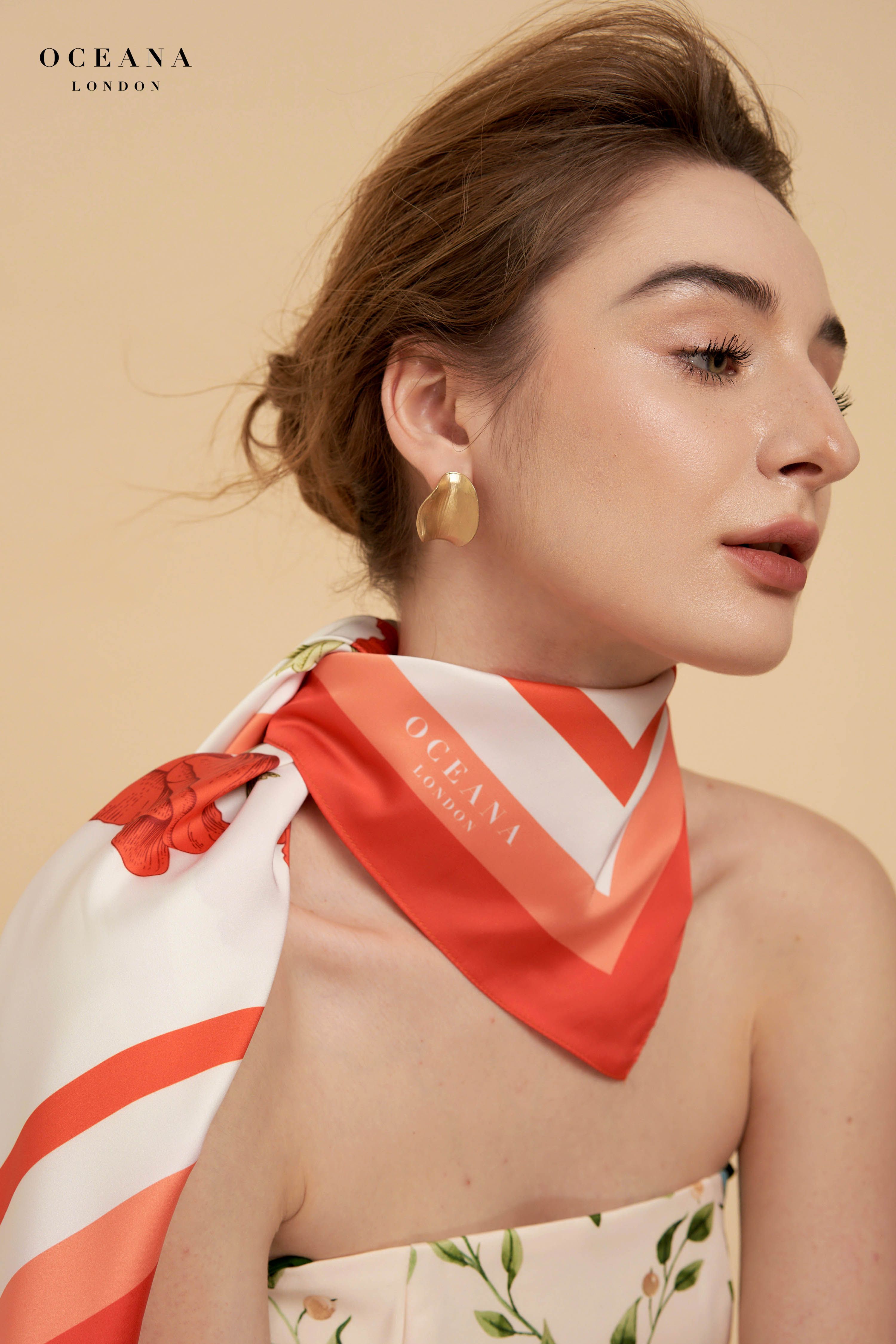 Oceana London - Khăn lụa vuông Vency Scarf