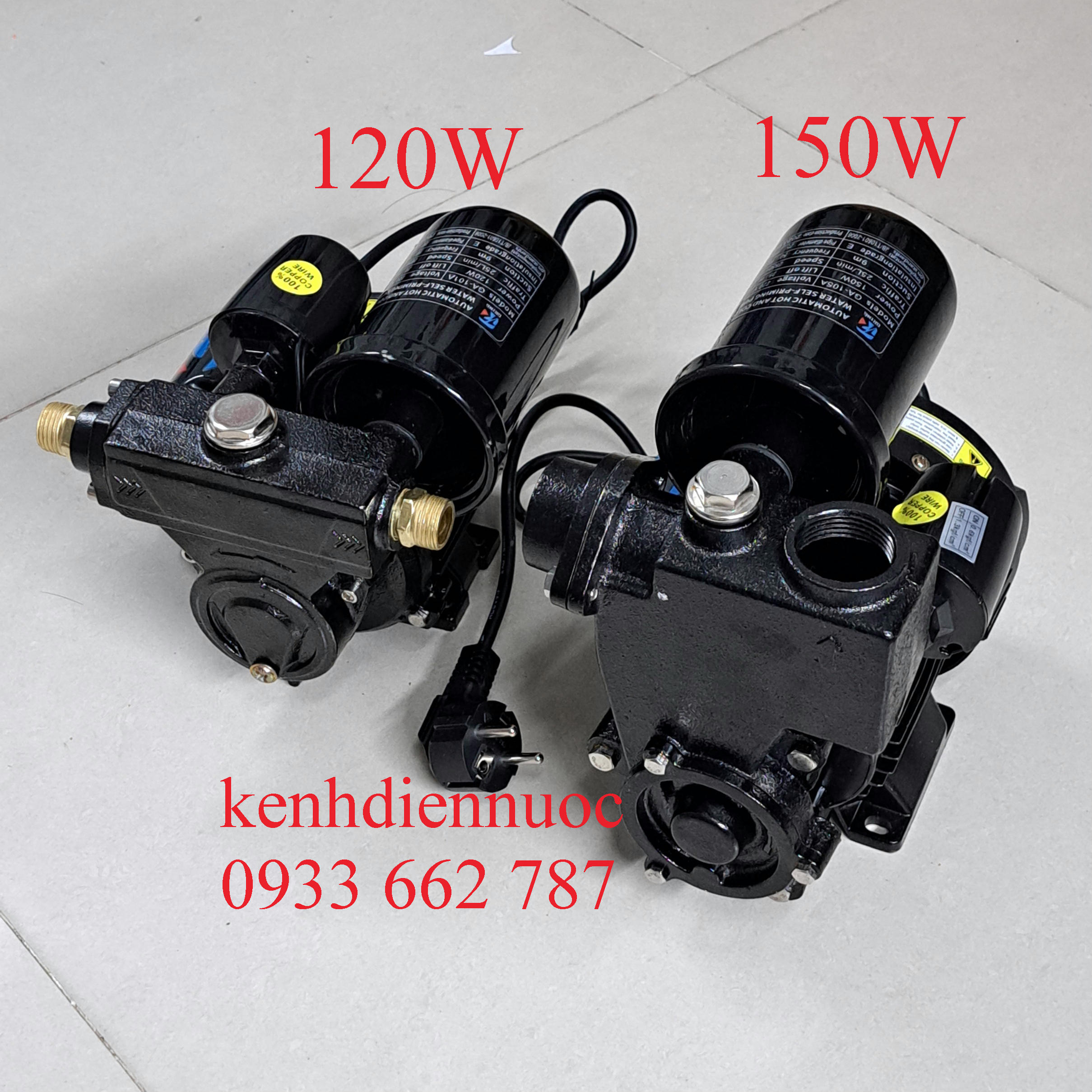 Bơm tăng áp tự động 120W, 150W