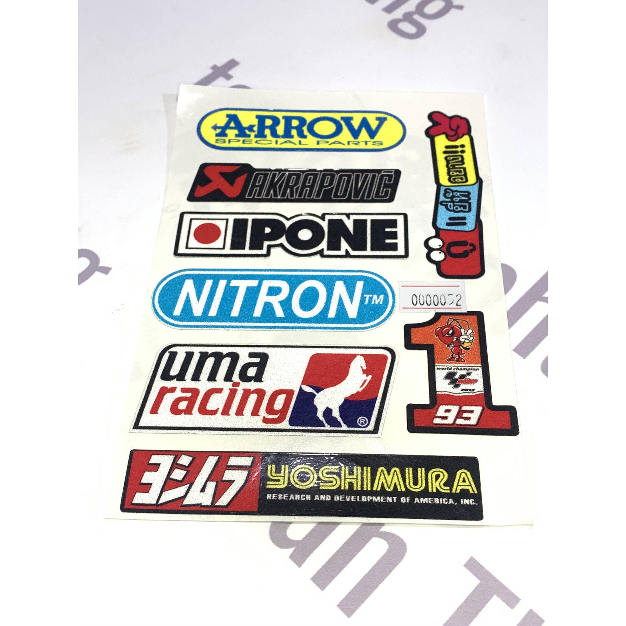 Tem sticker decal phản quang đèn laser :rcb , nitron, durex, matris, ohlins...ms0052