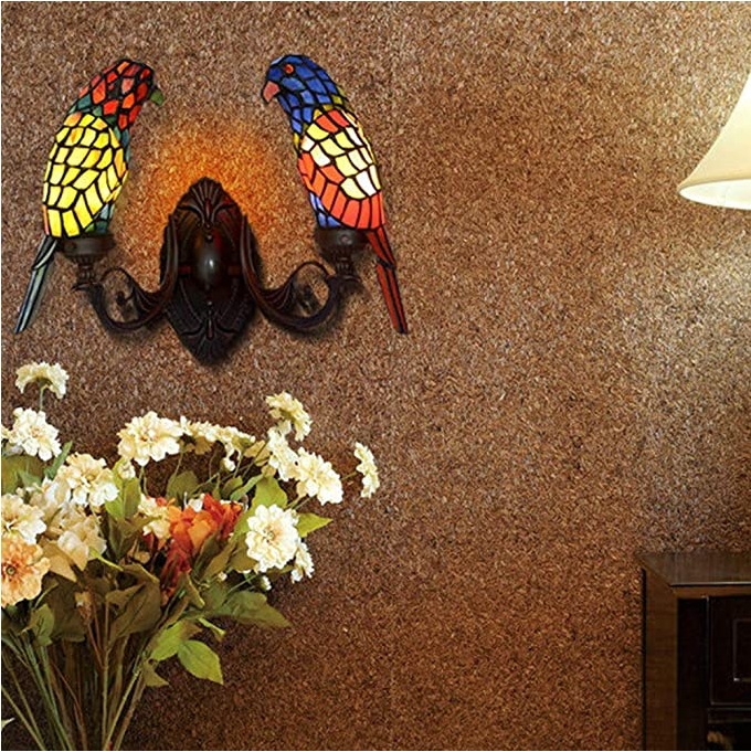 Đèn tường trang trí Tiffany đôi vẹt