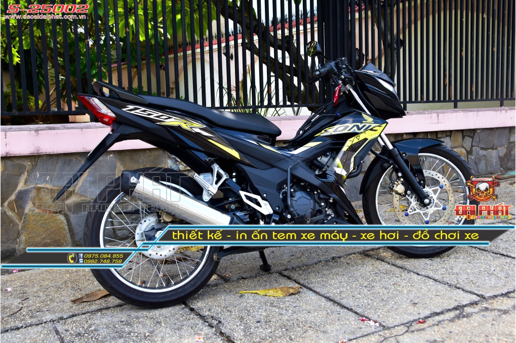 Tem Rời Xe Sonic 150R Vàng Đen