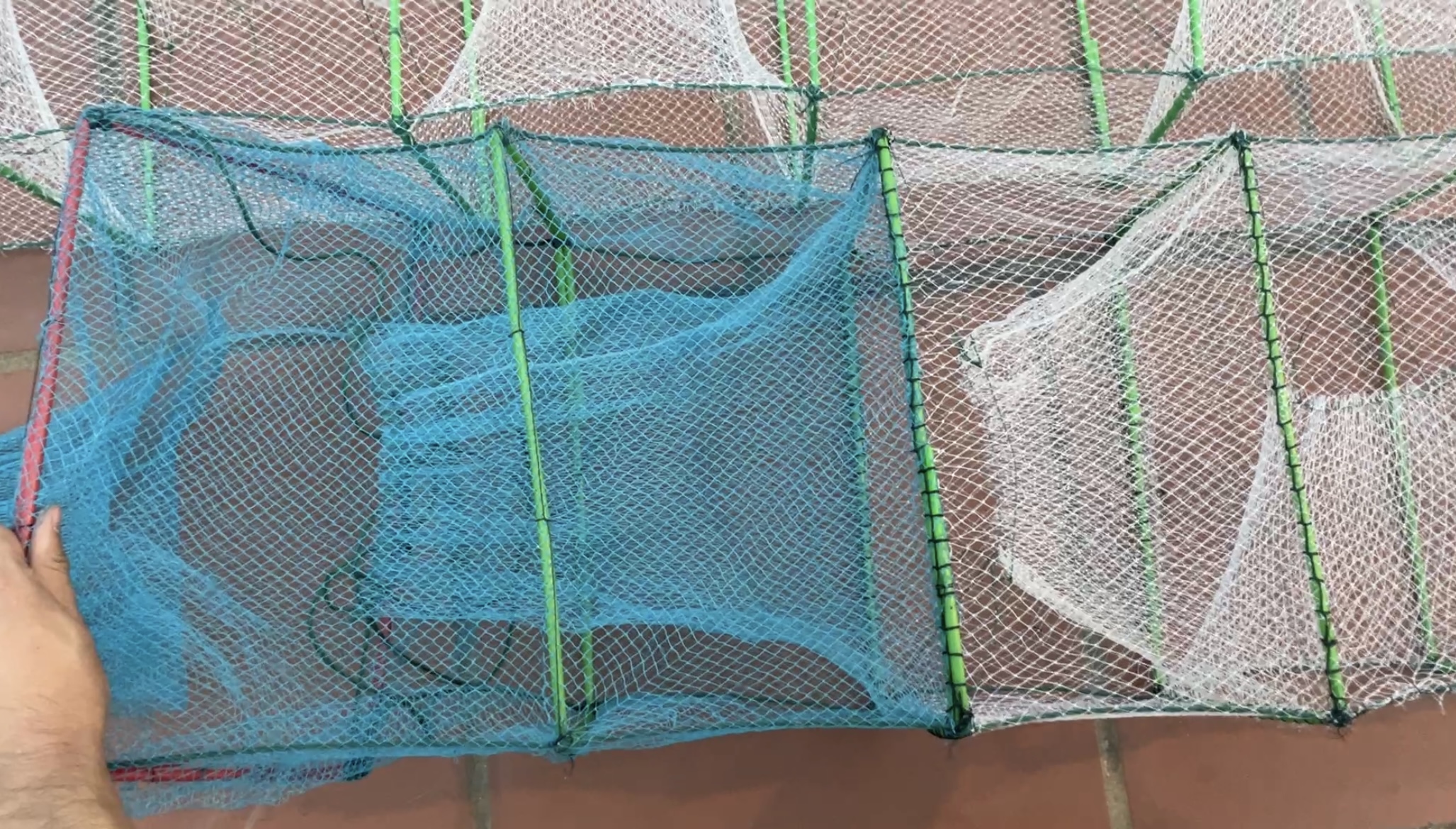 Lồng bát quái 29 khung dài 7m5 a cường + tặng mồi tôm,cua,lươn