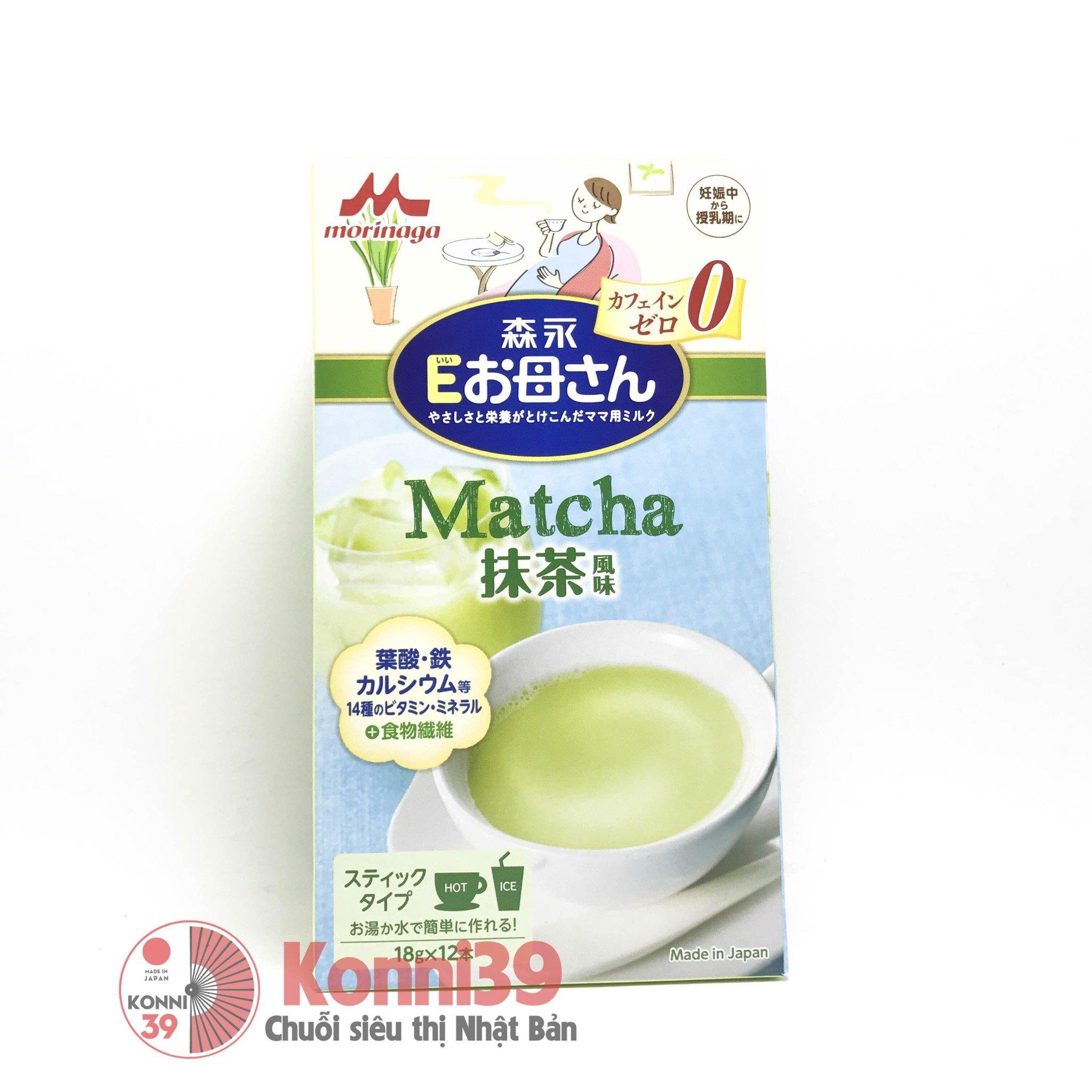 SỮA BẦU MORINAGA CỦA NHẬT (VỊ TRÀ XANH - HỘP 12 THANH) - HÀNG NỘI ĐỊA NHẬT