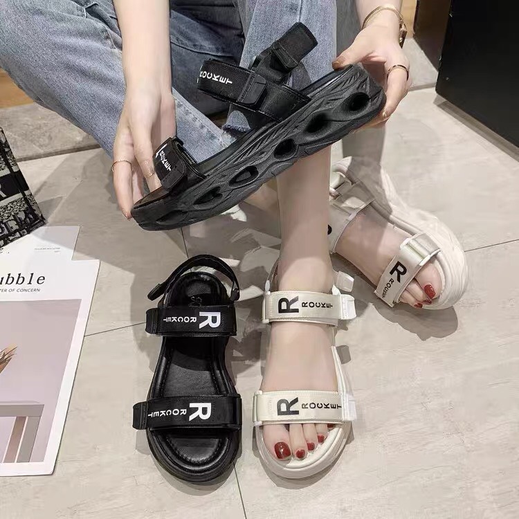 (2 mau)Dép Sandal,Nữ Học Sinh Rocket Uzzang Vải Mới(shophanhan)