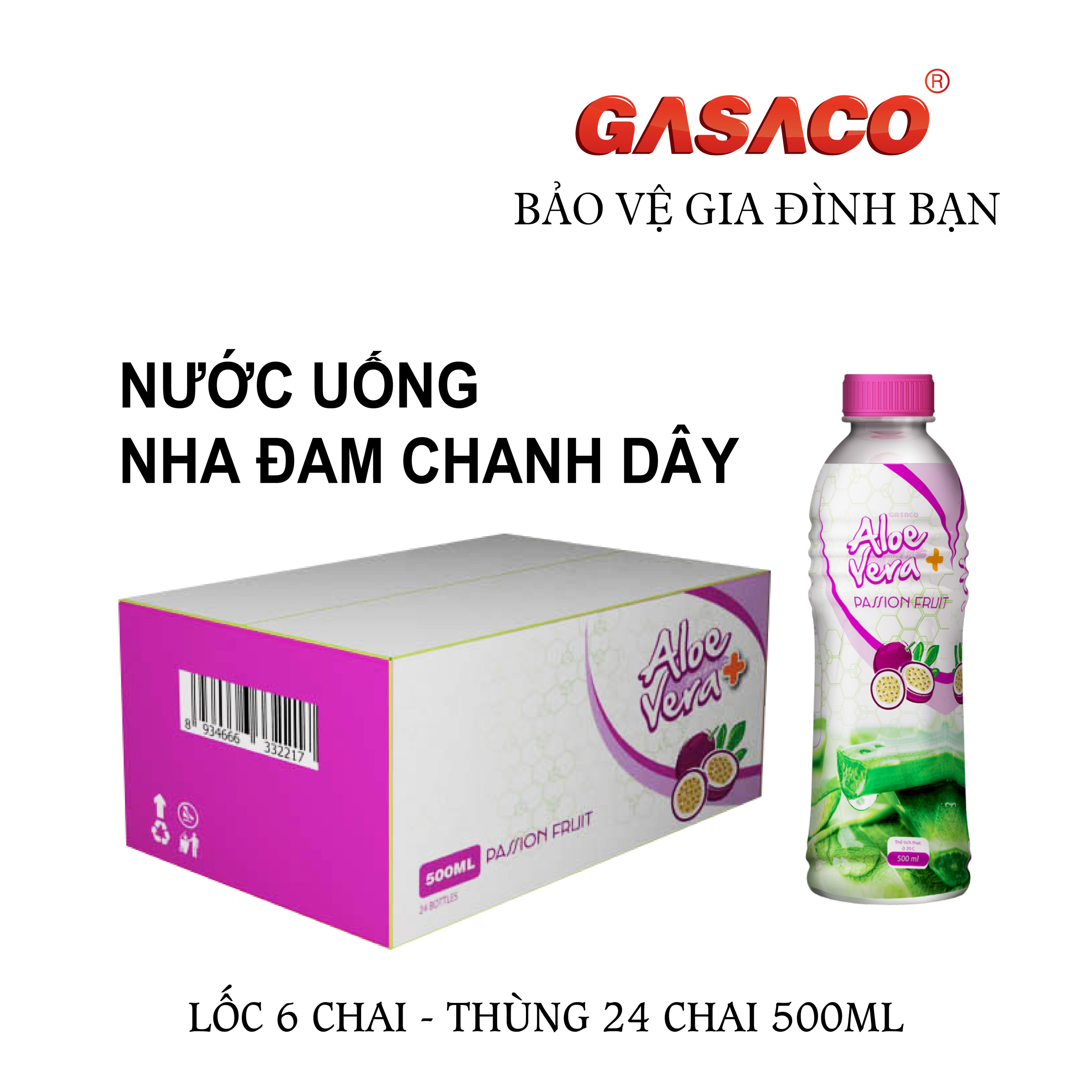 Thùng Nha đam Chanh Dây GASACO 500ml