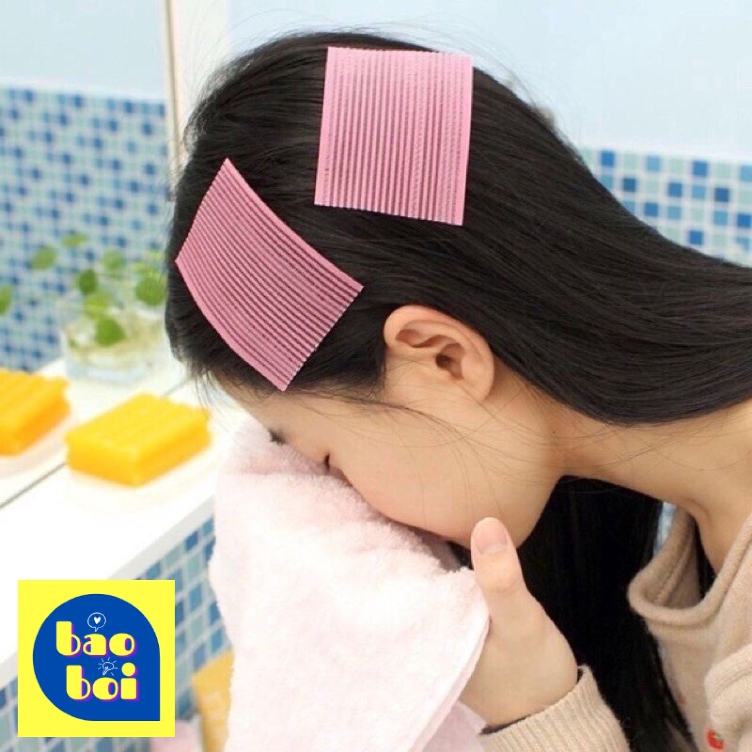 Set 2 Miếng Dán Giữ Tóc Khi Trang Điểm, Rửa Mặt