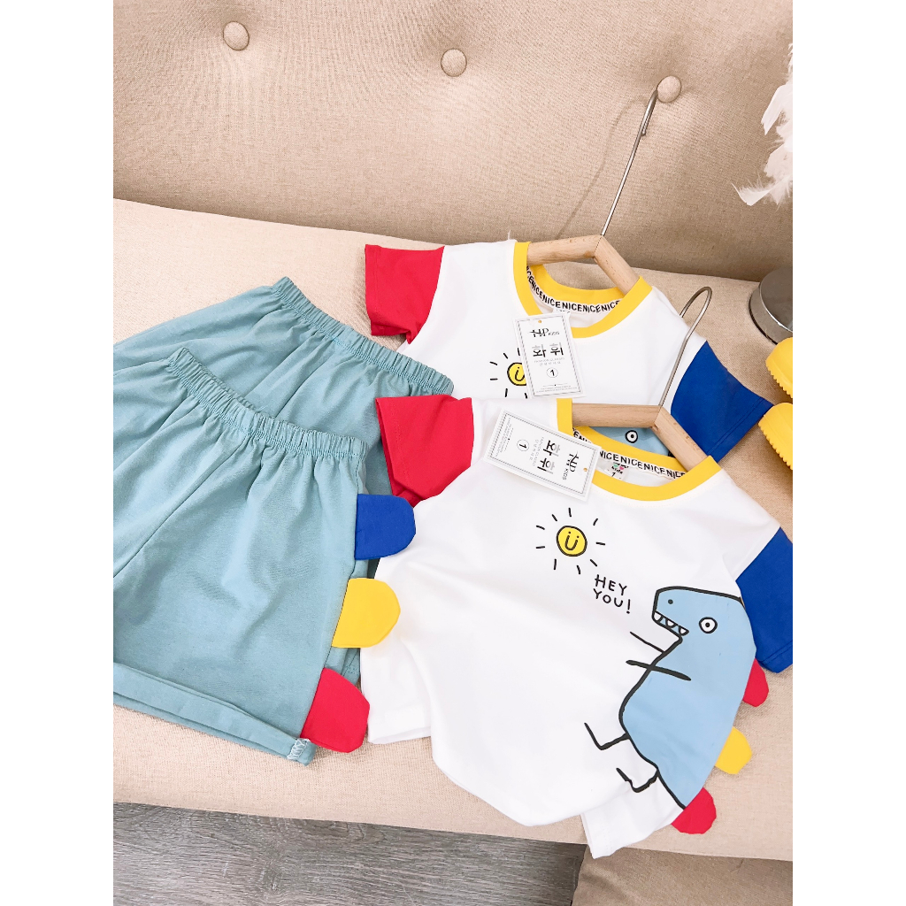 SALE BỘ COTTON KHỦNG LONG BÉ TRAI(HIKL)
