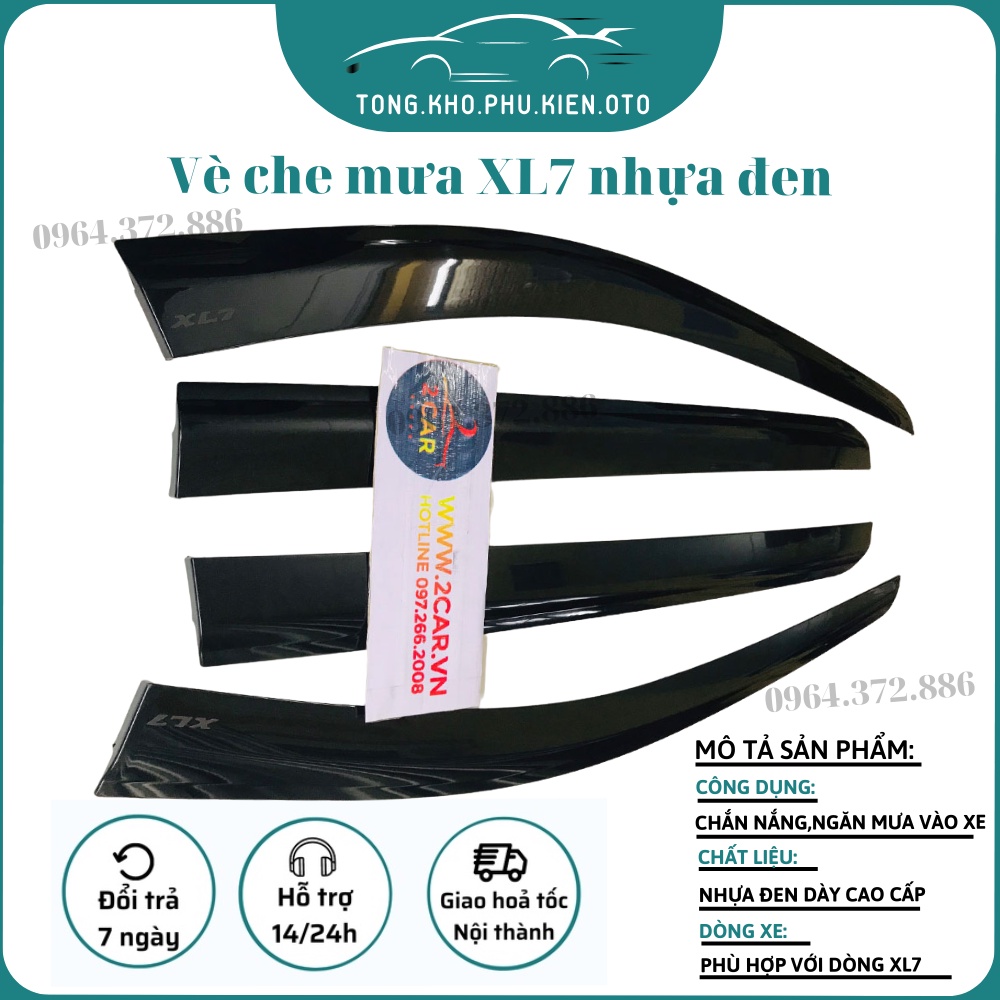 Vè che mưa xe Suzuki XL7 nhựa đen thái lan cao cấp