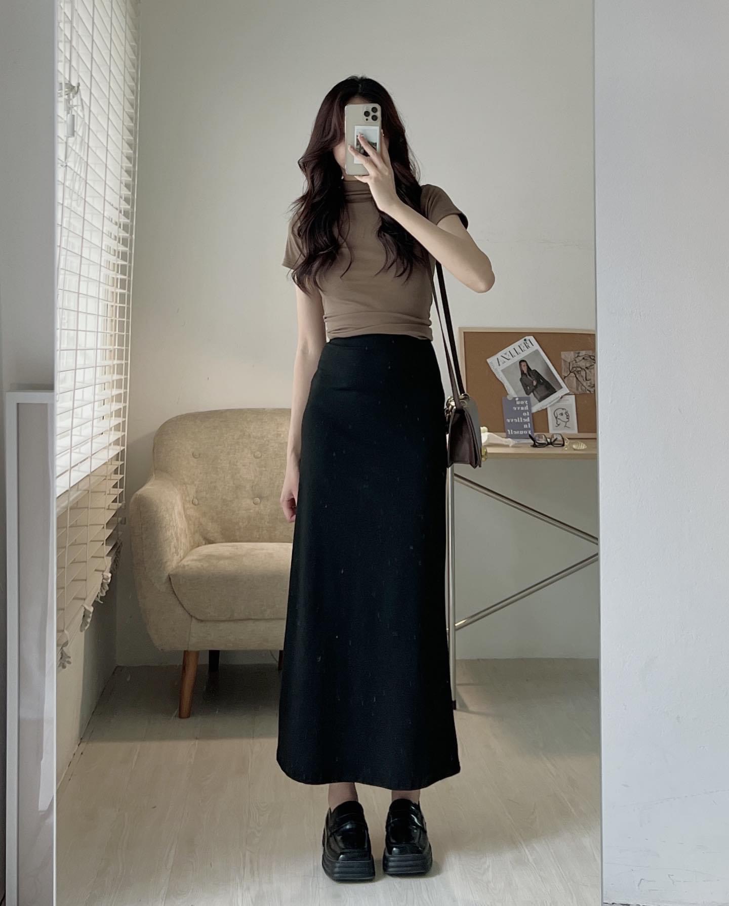 Áo phông cộc tay cổ lọ basic - 247StoreFashion - Ao83680