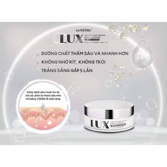 Kem body lux soherbs dưỡng trắng mờ thâm