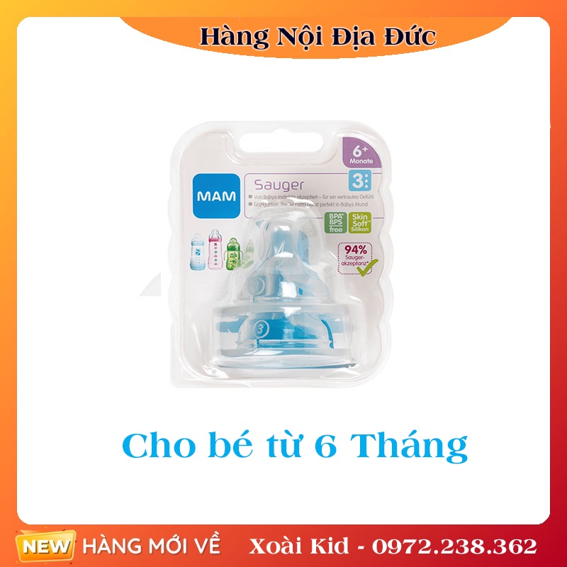 Núm ti thay thế bình sữa MAM của Đức- Đủ Bill