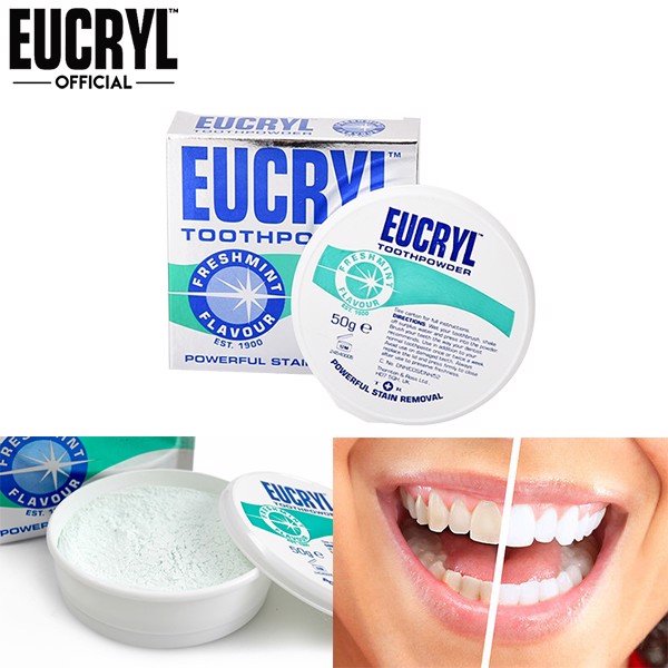 Kem đánh trắng răng Eucryl & Bột tẩy trắng Eucryl