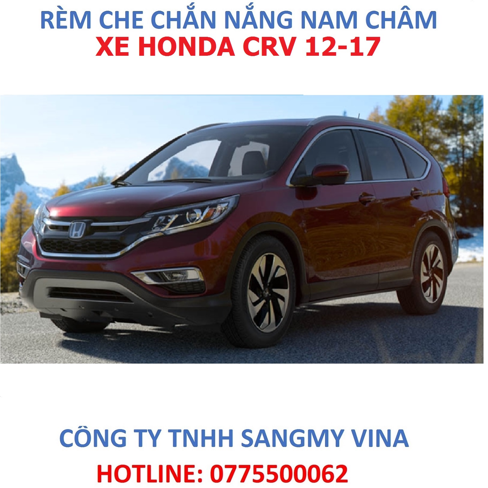 Rèm che chắn nắng nam châm xe honda CRV  đời 2012-2017