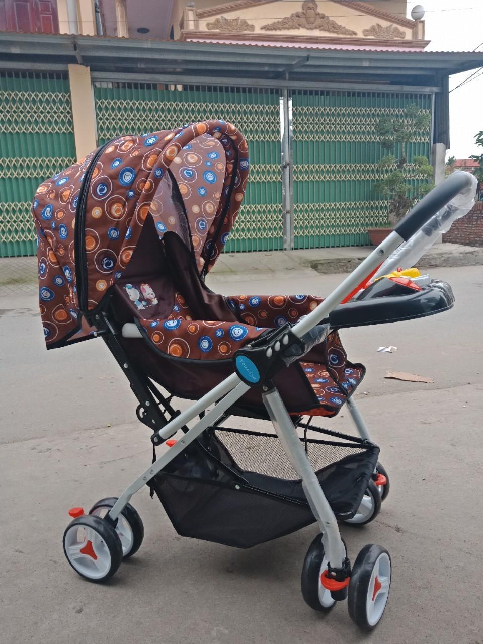 XE ĐẨY 2 CHIỀU 3 TƯ THẾ CAO CẤP CÓ NHẠC MÀU ĐỎ