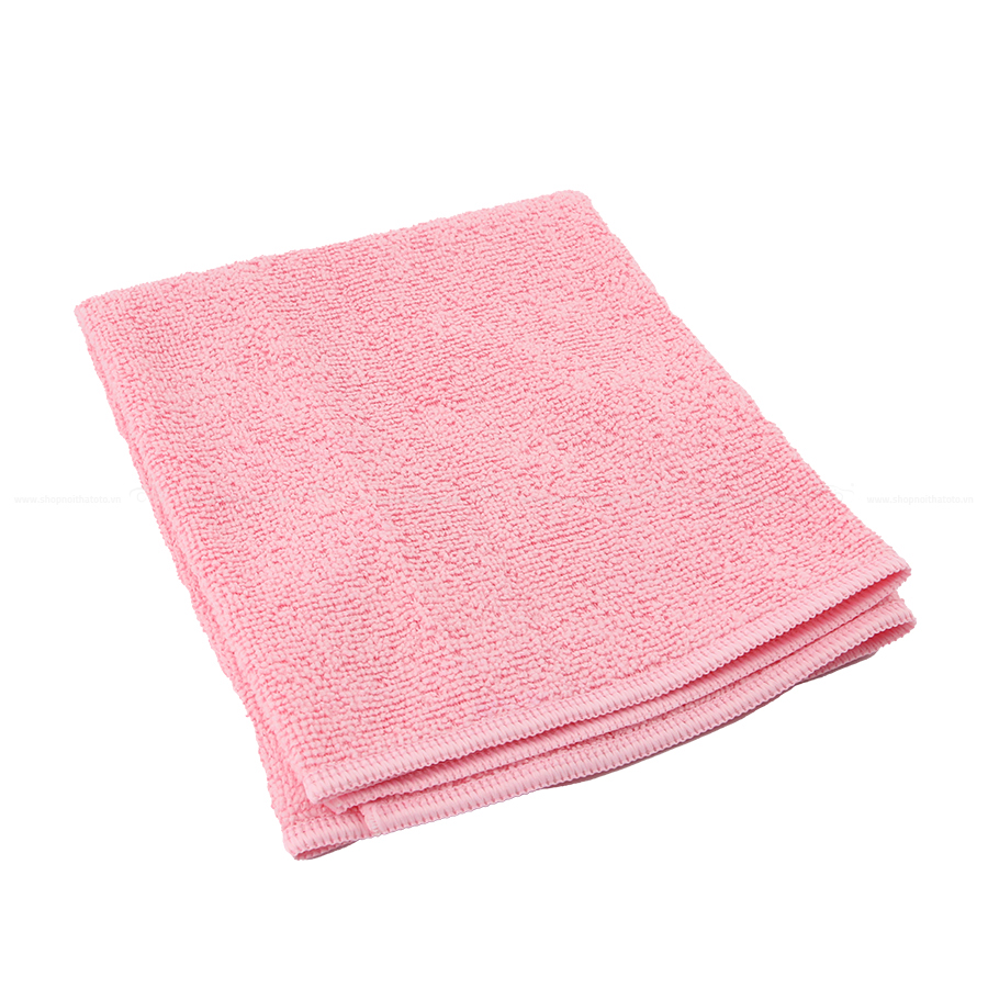 Khăn lau microfiber cind màu hồng - nhập khẩu chính hãng