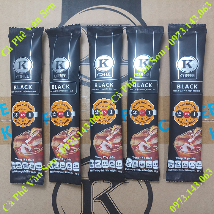 Combo cà phê sữa K Delight và đen K Black Phúc Sinh (mỗi loại 05 gói dài nhỏ 17g)
